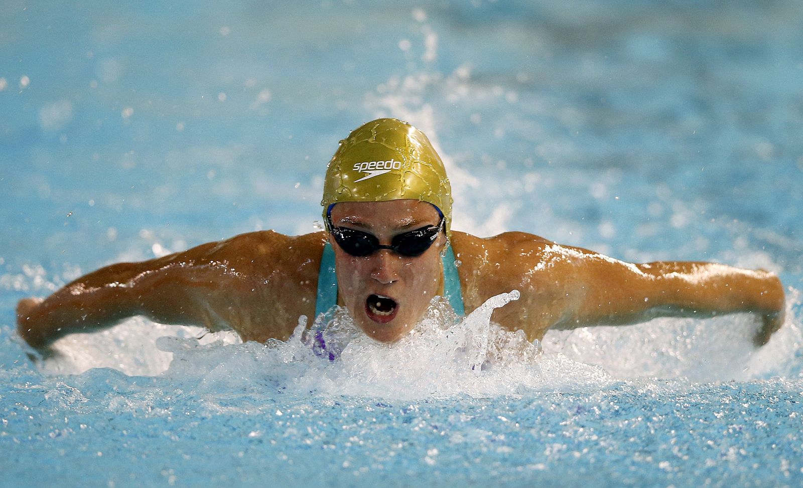 Mireia Belmonte, del club UCAM Fuensanta, en los XVII Campeonatos de España de natación absolutos.