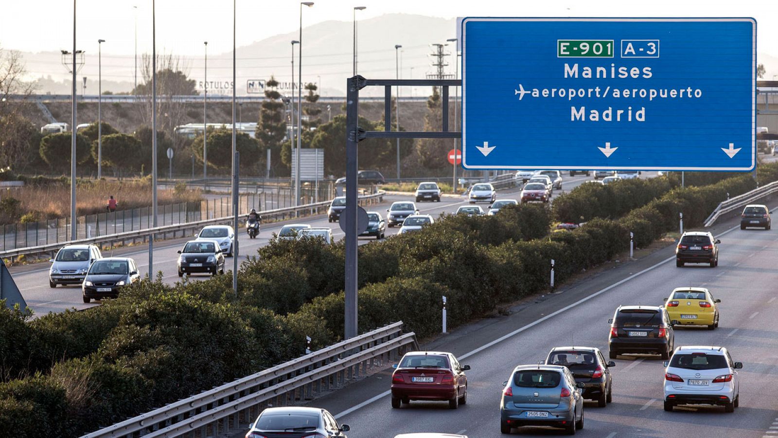 Imagen de la autovía A-3 a la salida de Valencia