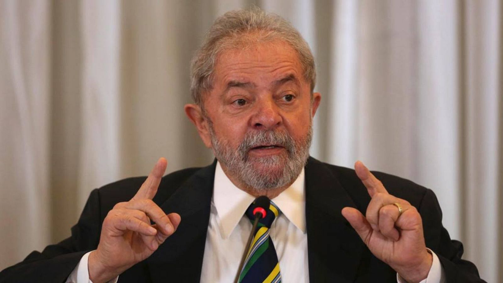 Lula da Silva, durante la rueda de prensa