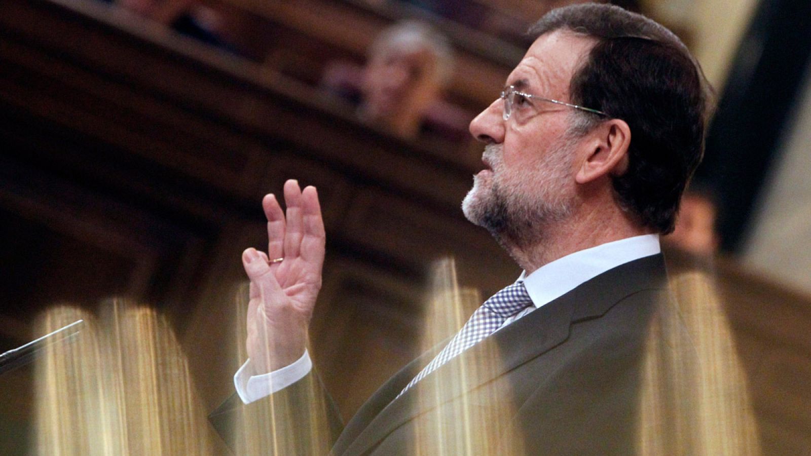 Mariano Rajoy interviene en el Congreso durante el debate de investidura de Pedro Sánchez.