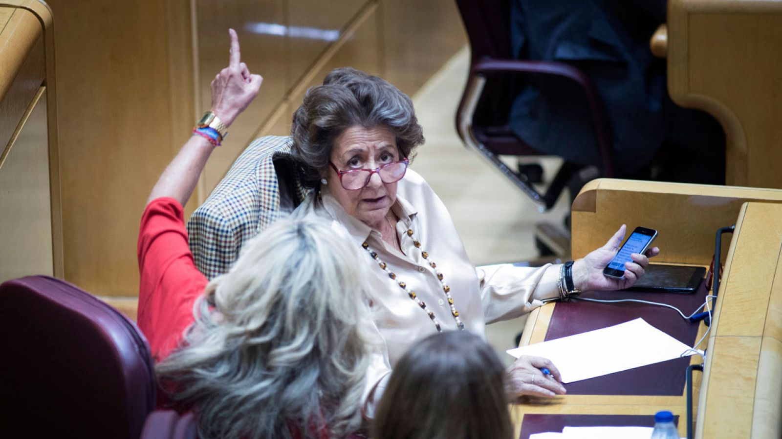 La senadora del PP Rita Barberá, durante un pleno en el Senado durante la pasada Legislatura