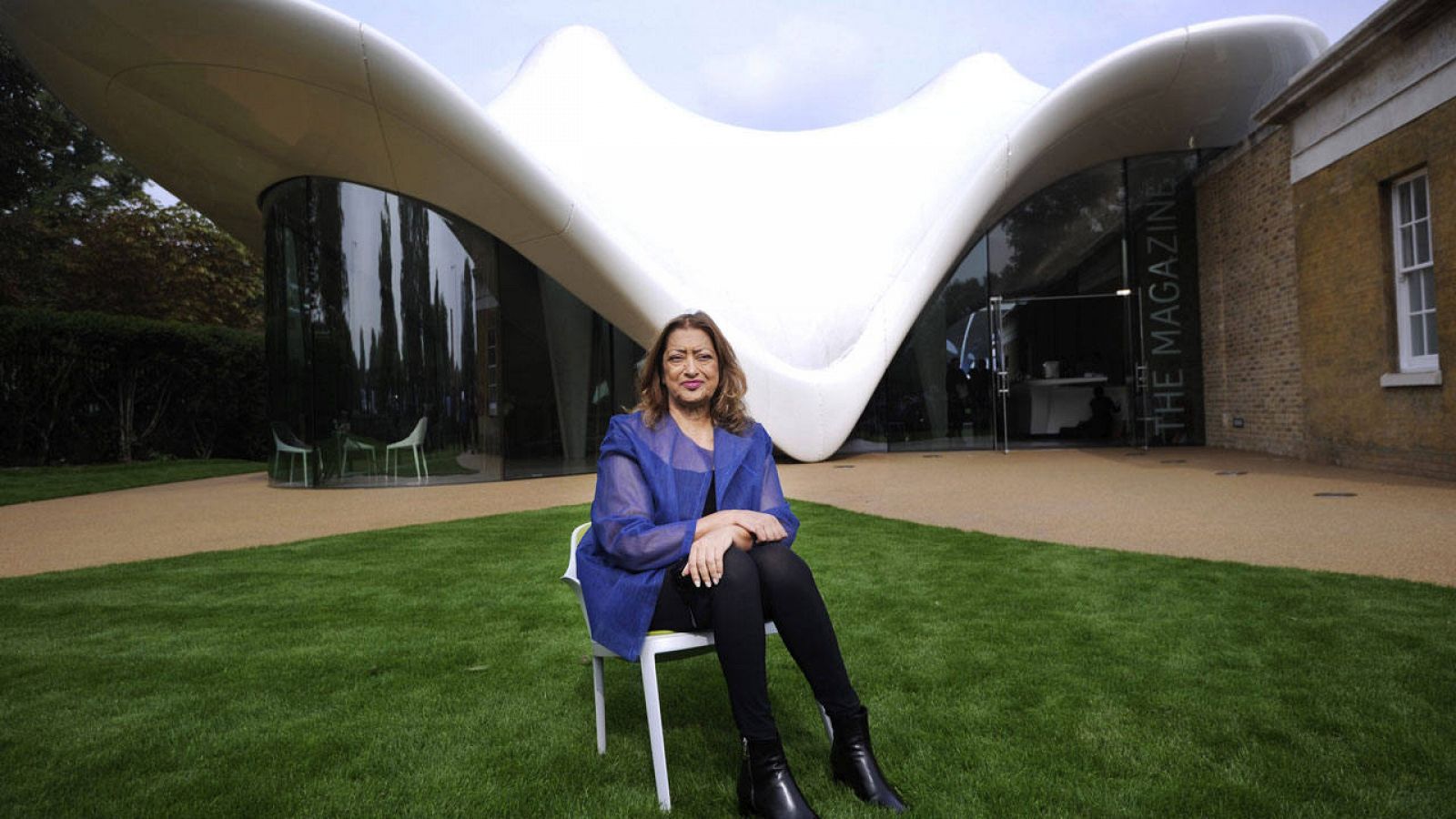 La arquitecta Zaha Hadid, en la galería Serpentine Sackler, en Hyde Park, Londres