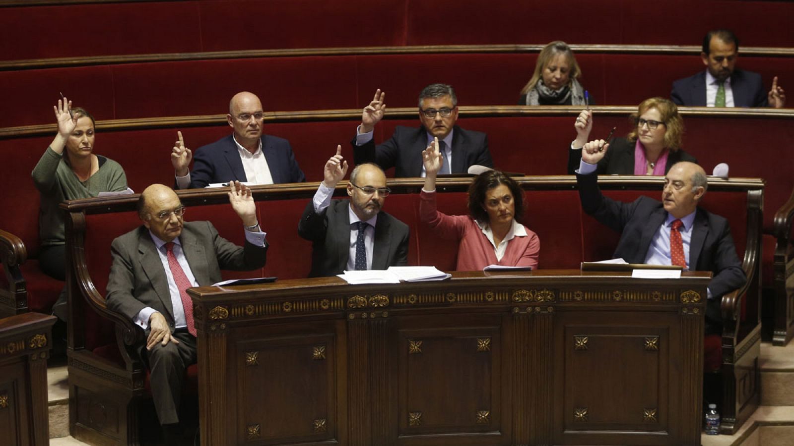 Imagen del Grupo popular en el Ayuntamiento de Valencia durante el ultimo Pleno celebrado