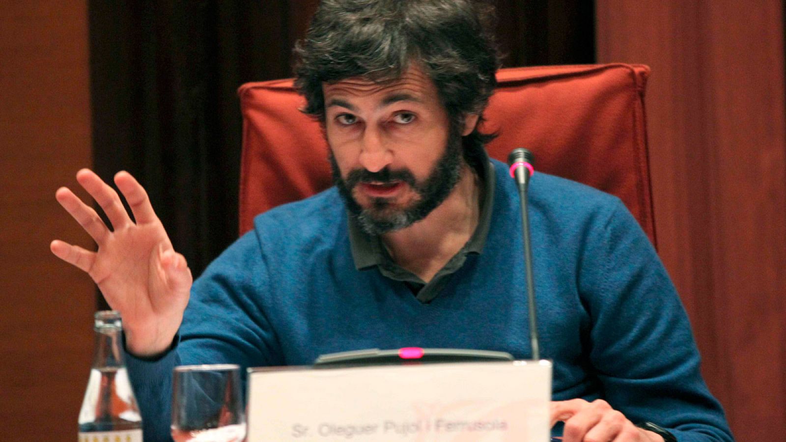 Oleguer Pujol Ferrusola, hijo del expresidente de catalán Jordi Pujol, en la comisión del Parlament que investigaba la fortuna oculta por su familia