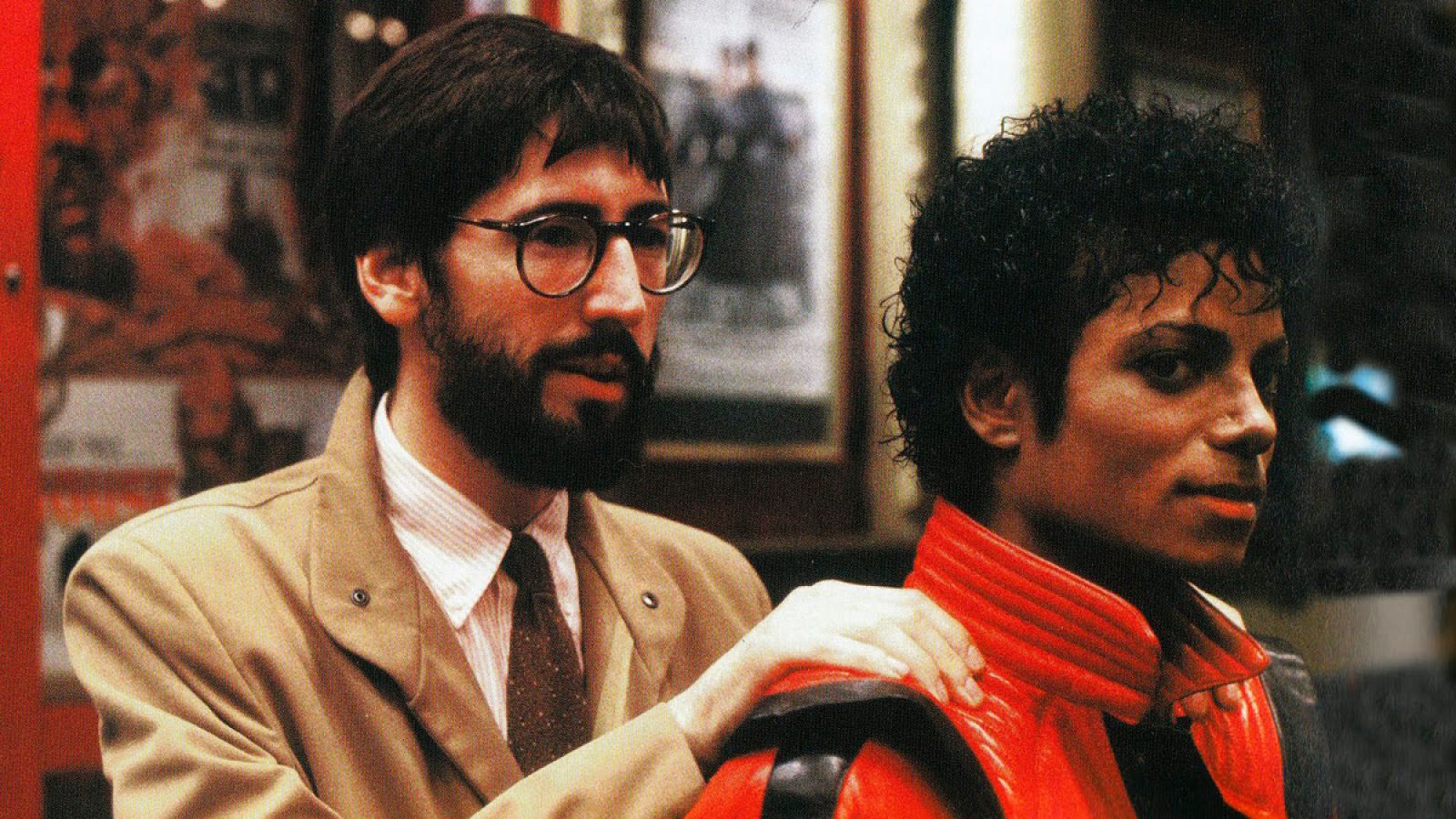 John Landis y Michael Jackson en el rodaje de 'Thriller'