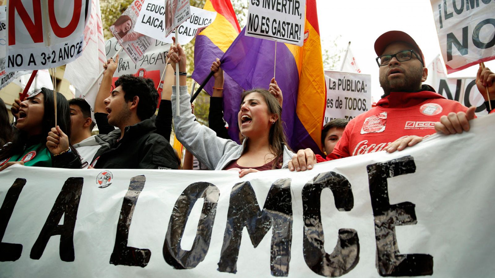 Manifestación en Madrid contra la LOMCE y del decreto 3+2