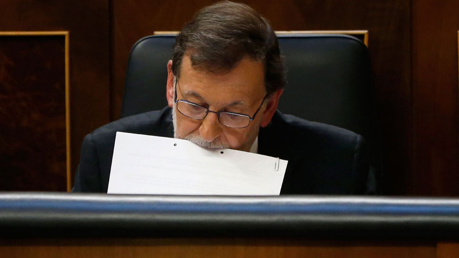 El presidente del Gobierno en funciones, Mariano Rajoy, en el Congreso