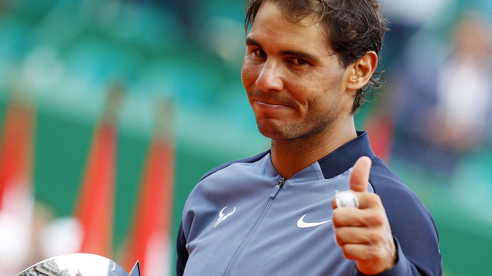 Rafa Nadal celebra su triunfo en Montecarlo