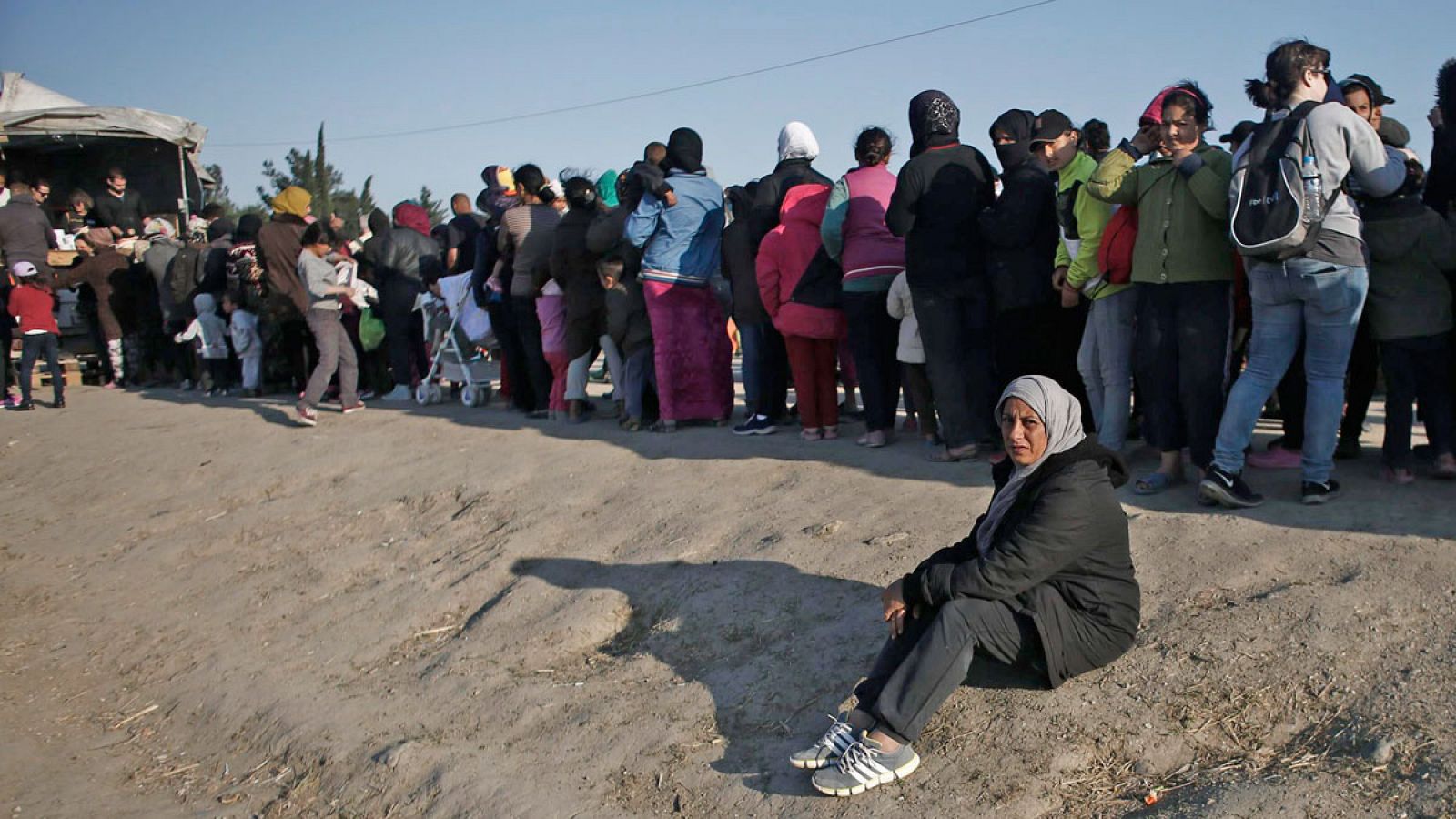 Campo de refugiados en Idomeni, en Grecia