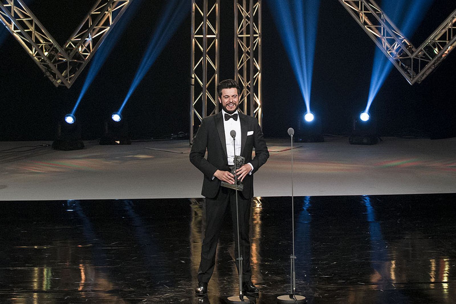 Martín Barreiro recoge el premio Mestre Mateo