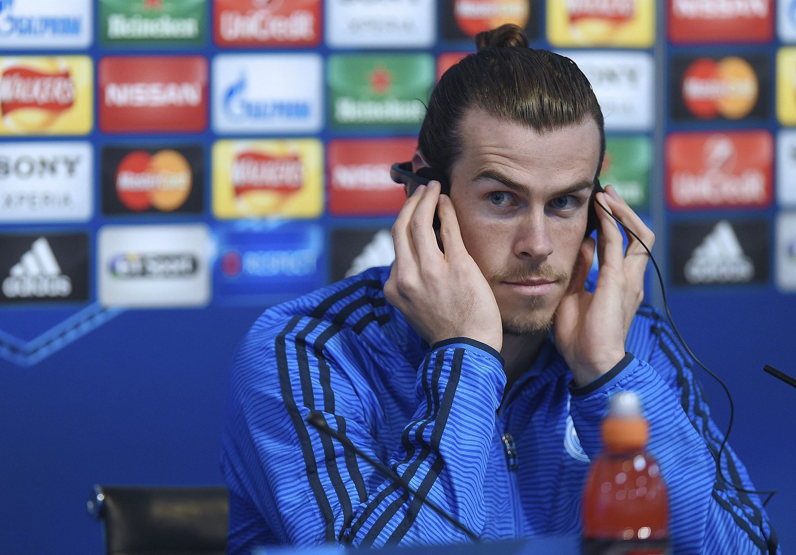 El centrocampista galés del Real Madrid Gareth Bale durante la rueda de prensa.