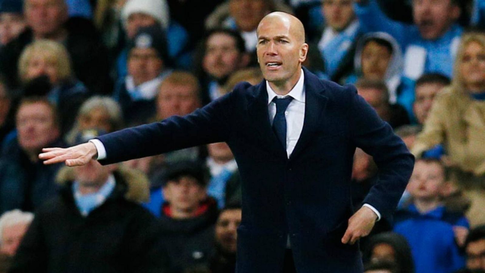 Zinedine Zidane, durante el encuentro ante el Manchester City