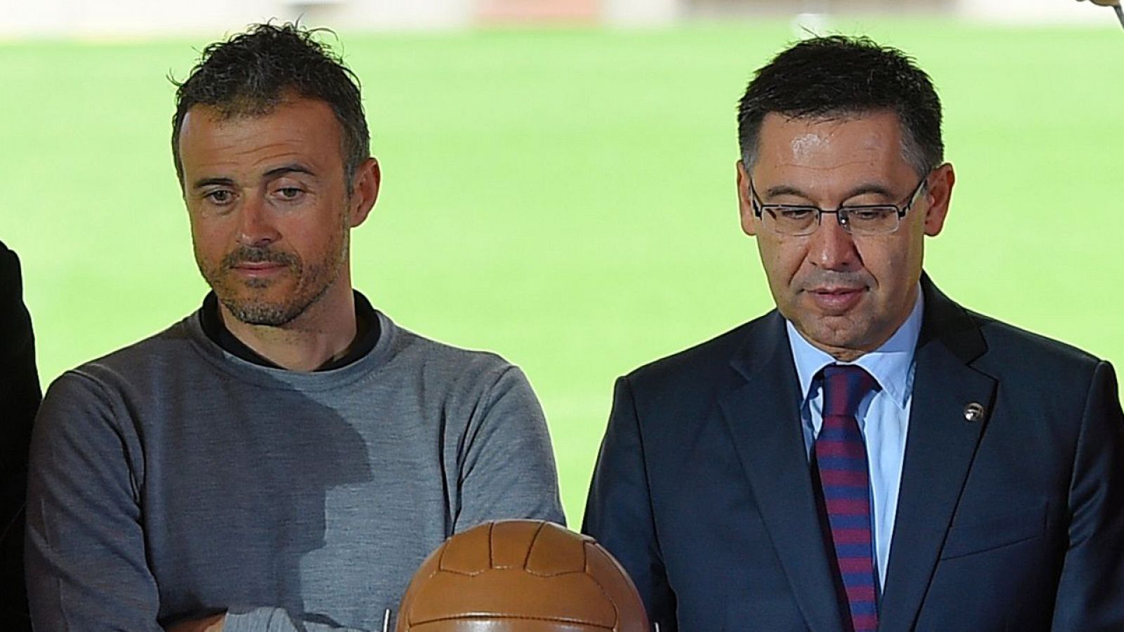 Luis Enrique y Bartomeu en un acto la semana pasada.