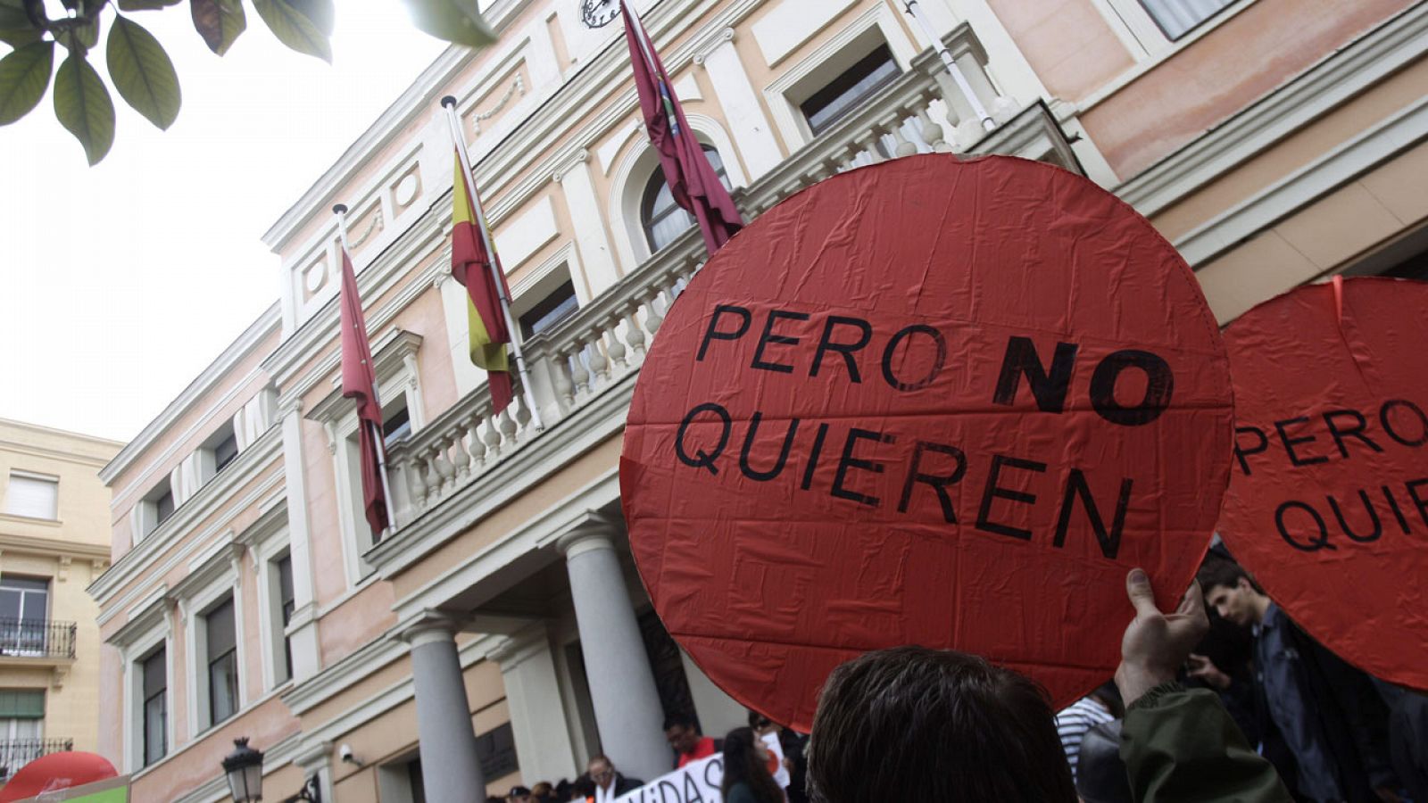 Imagen de archivo de una protesta de la PAH en Madrid contra los desahucios