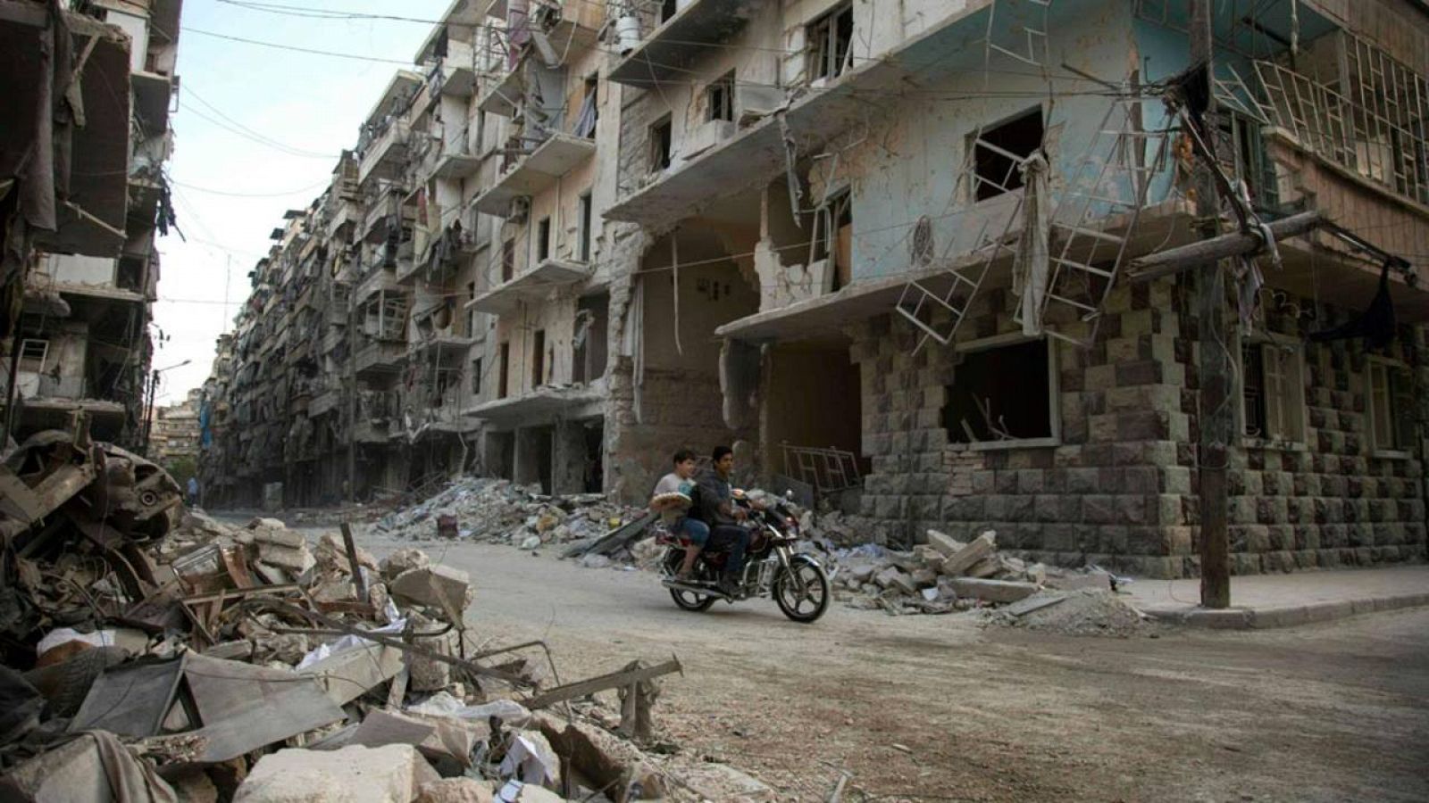 Imagen de las ruinas de la ciudad de Alepo