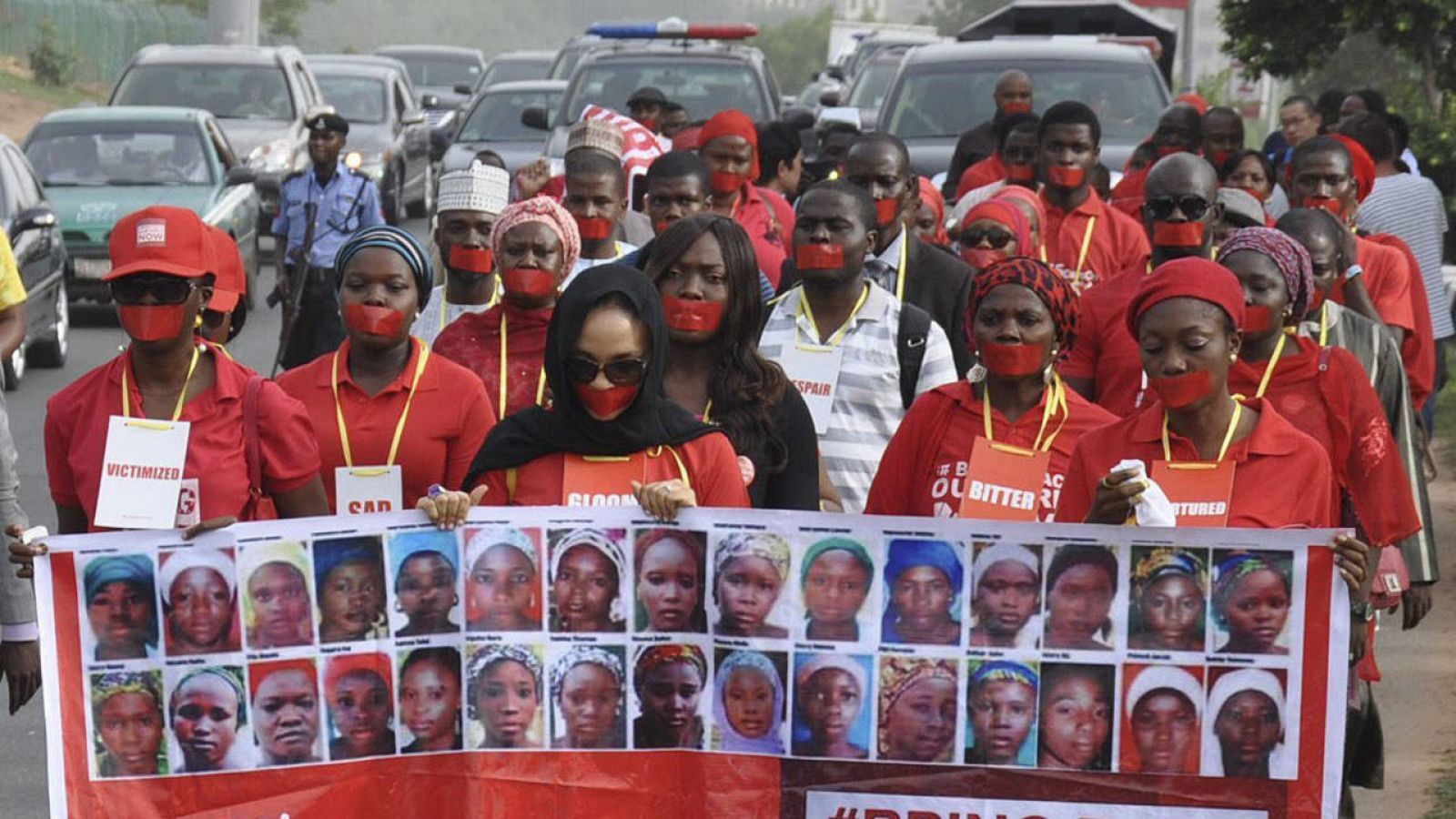 Imagen de archivo de una manifestación por las niñas de Chibok.