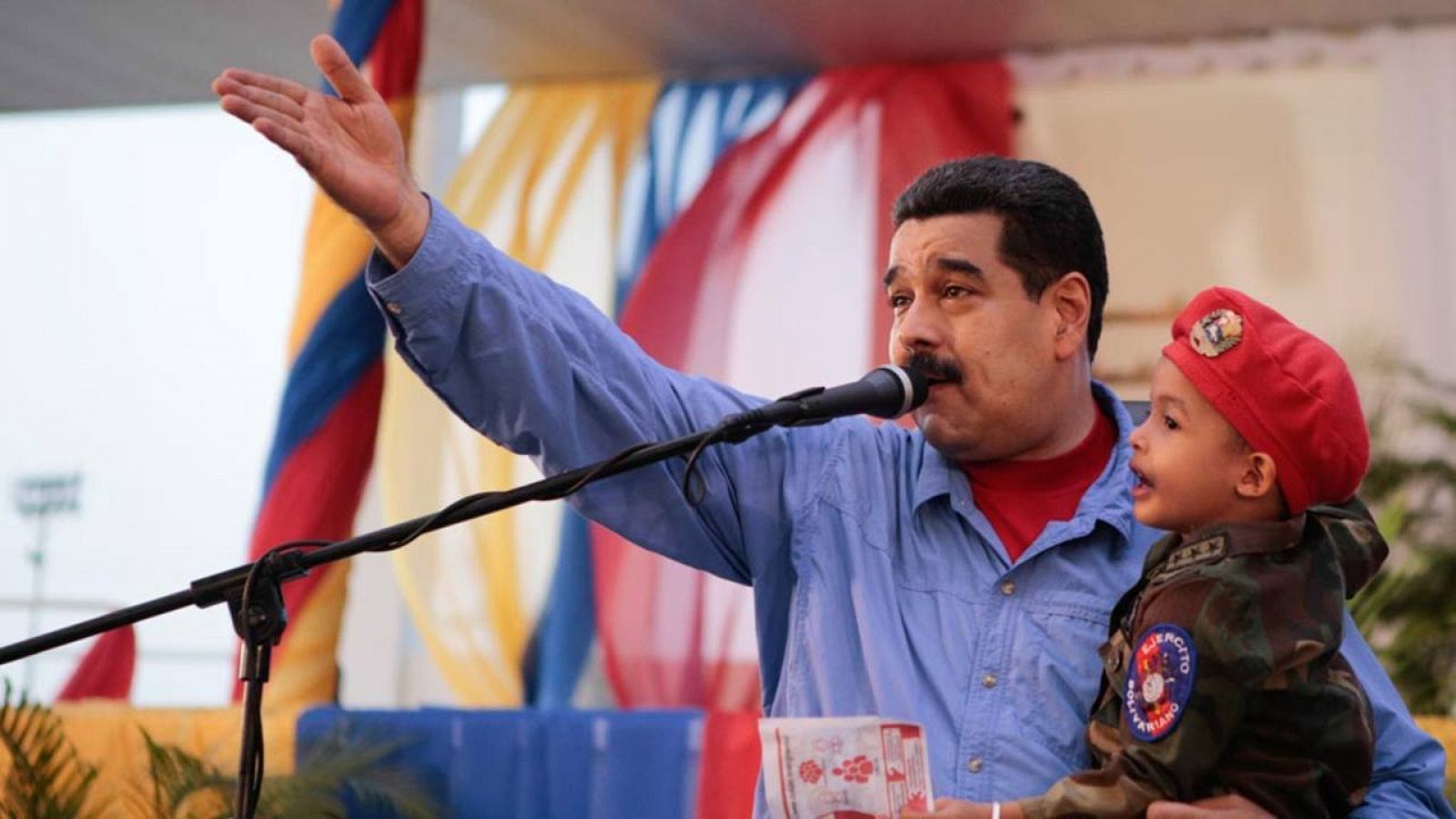 Nicolás Maduro, durante un acto este miércoles en Anzoátegui (Venezuela)