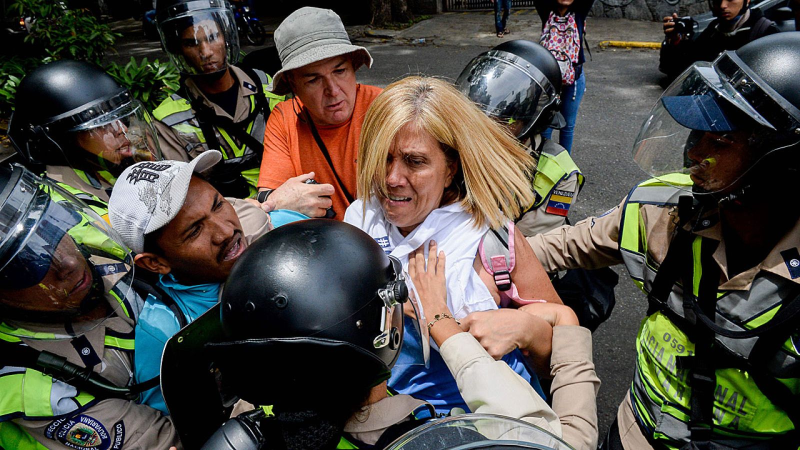 Protestas contra el Gobierno de Nicolás Maduro en las calles de Caracas.