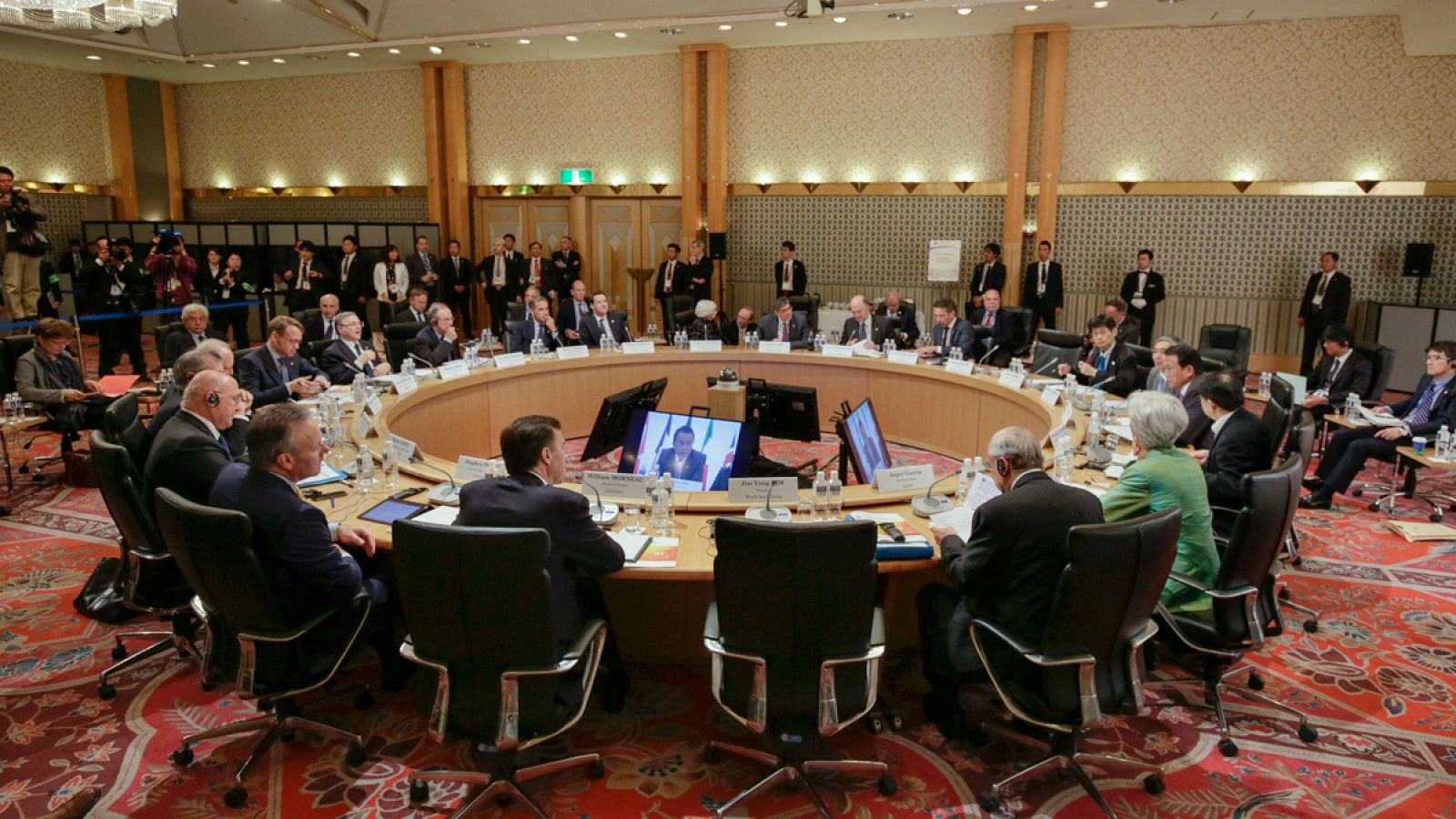 Vista general durante la cumbre de Finanzas del G7 en Sendai, Japón