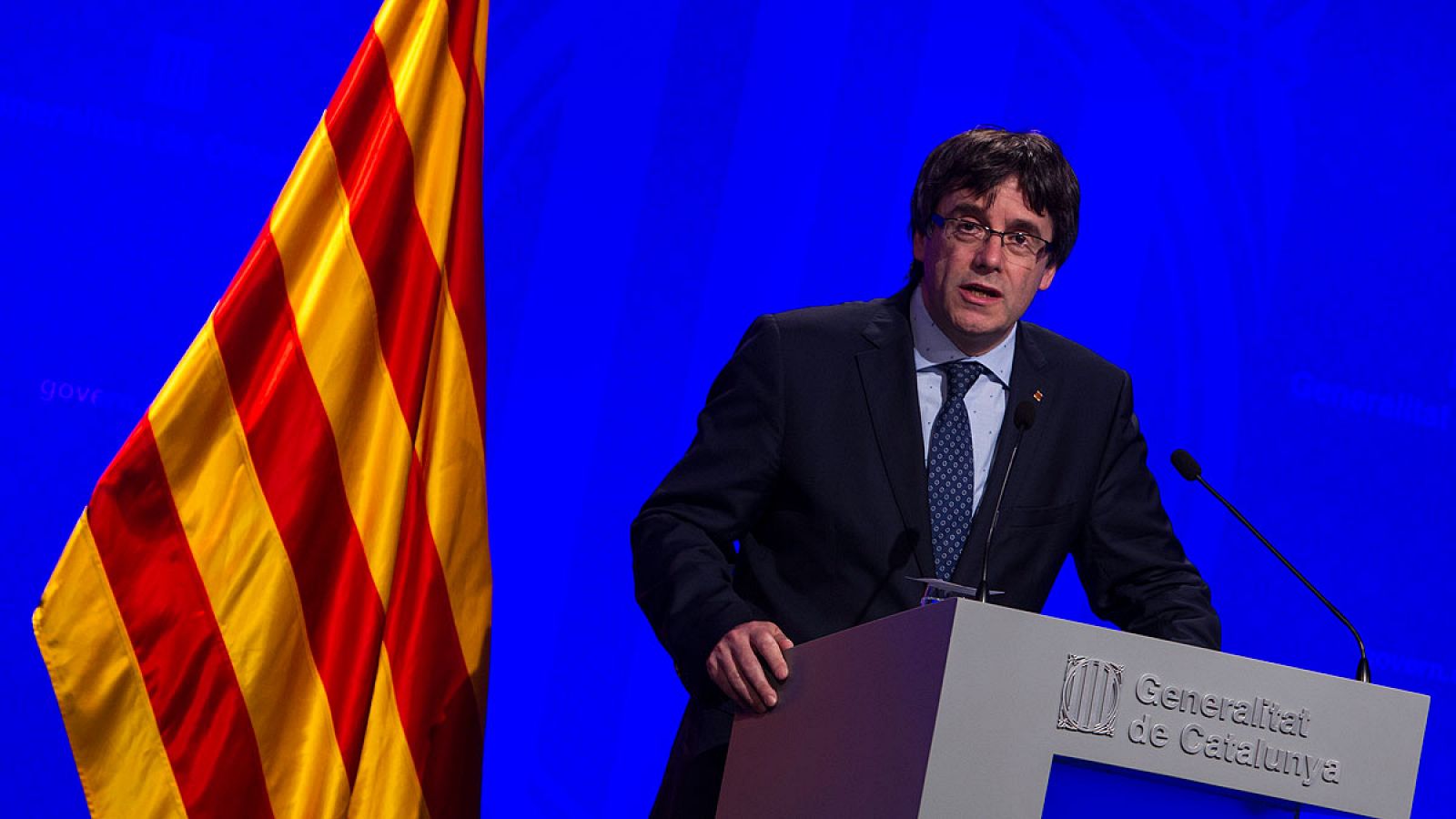 El presidente de la Generalitat de Catalunya, Carles Puigdemont