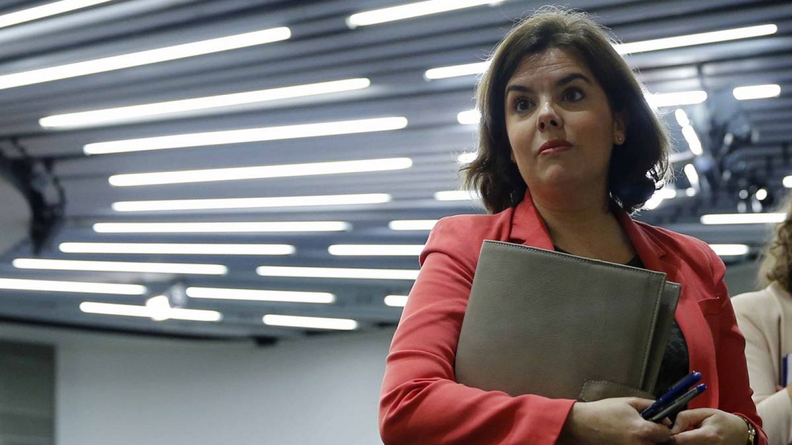 La vicepresidenta en funciones, Soraya Sáenz de Santamaría.