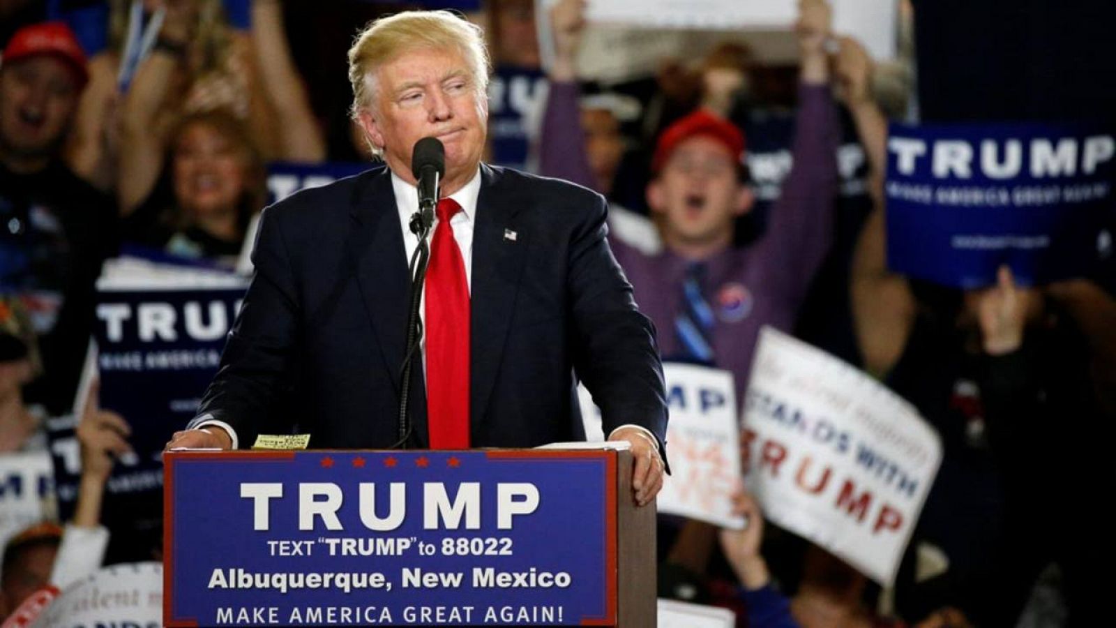 Donald Trump, durante un acto de campaña en Albuquerque (Nuevo México)