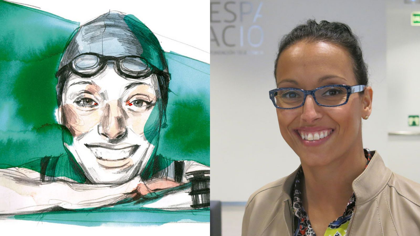 Teresa Perales y el retrato que le ha hecho Paula Bonet para la portada del cómic