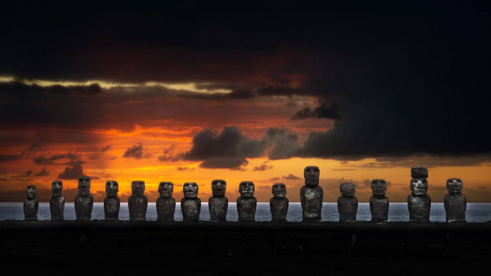 Parque Nacional de Rapa Nui en la Isla de Pascua, Chile