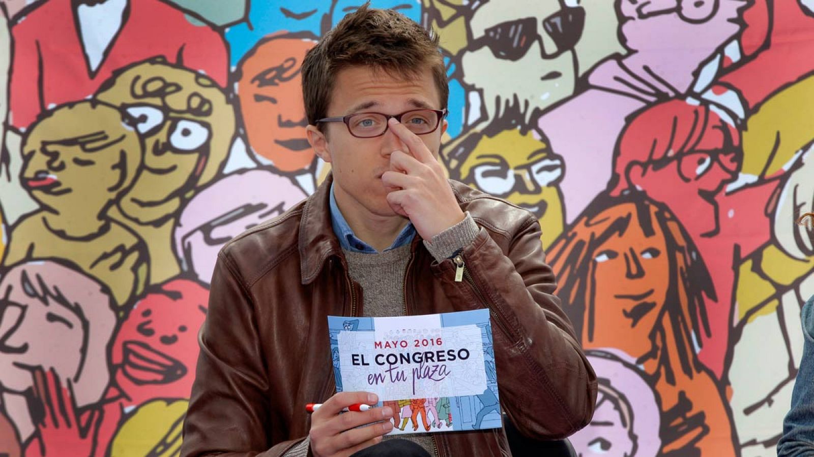 El número dos de Podemos, Íñigo Errejón, en un acto de campaña.