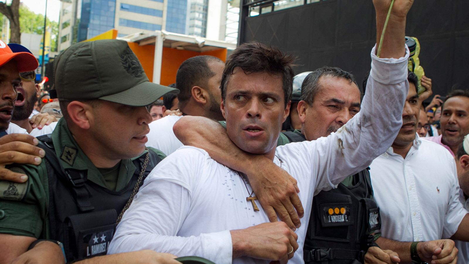 Imagen de archivo del dirigente opositor venezolano Leopoldo López en 2014 en Caracas.