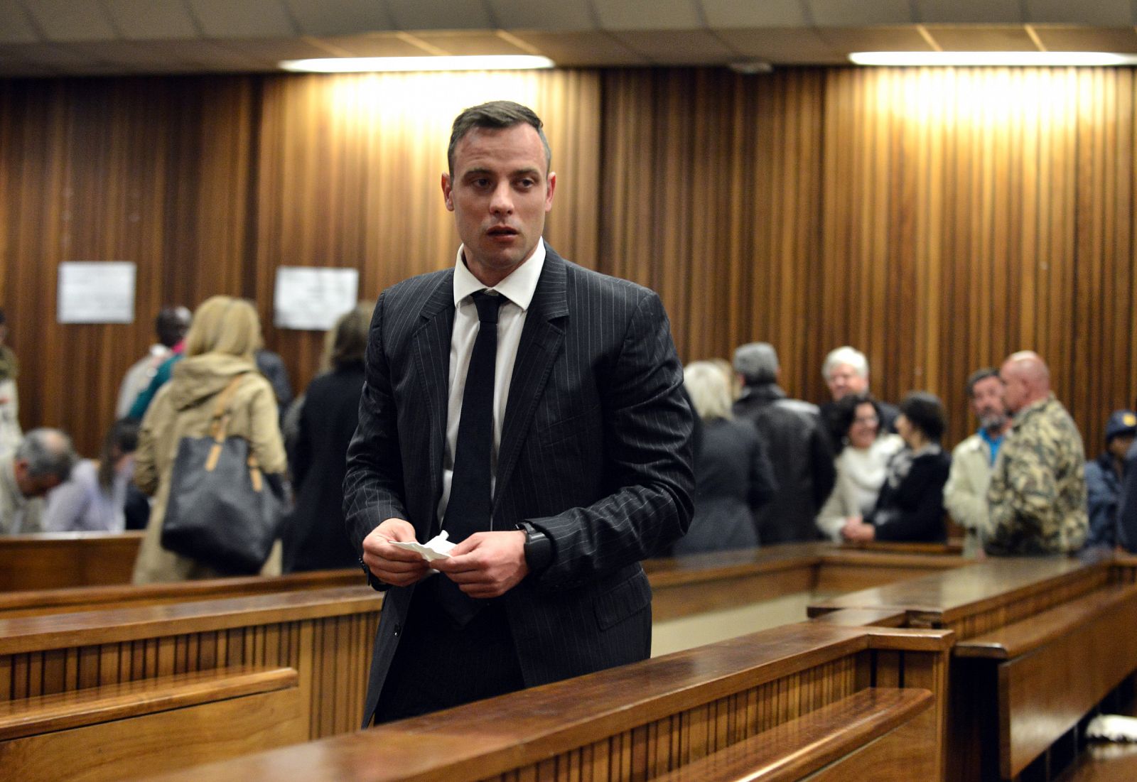 Imagen del atleta Oscar Pistorius en el juicio.