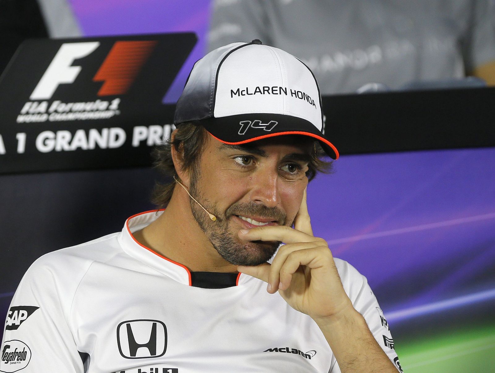 El piloto español de Fórmula Uno Fernando Alonso, de la escudería McLaren-Honda.