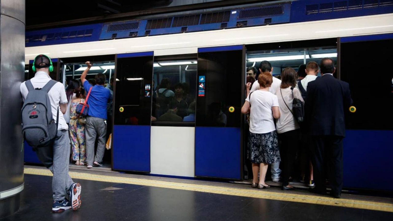 Imagen del Metro de Madrid durante estas jornadas de huelgas