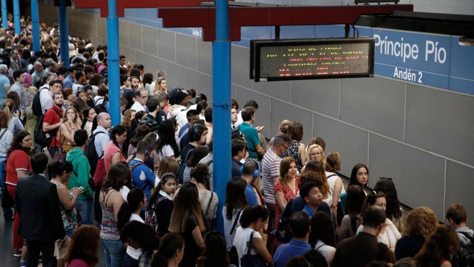 Imagen del Metro de Madrid durante estas jornadas de huelga