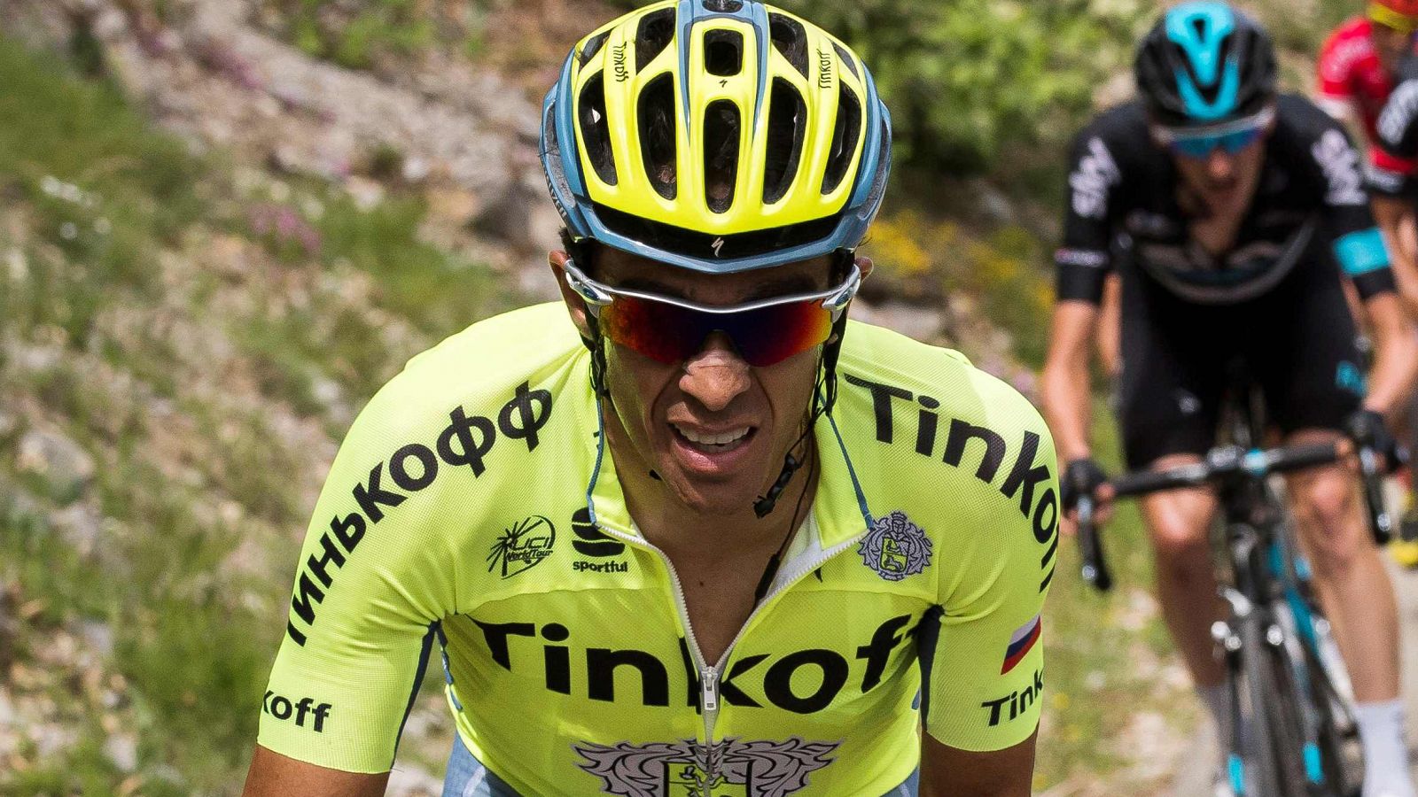 Contador, en una etapa de la pasada Dauphine