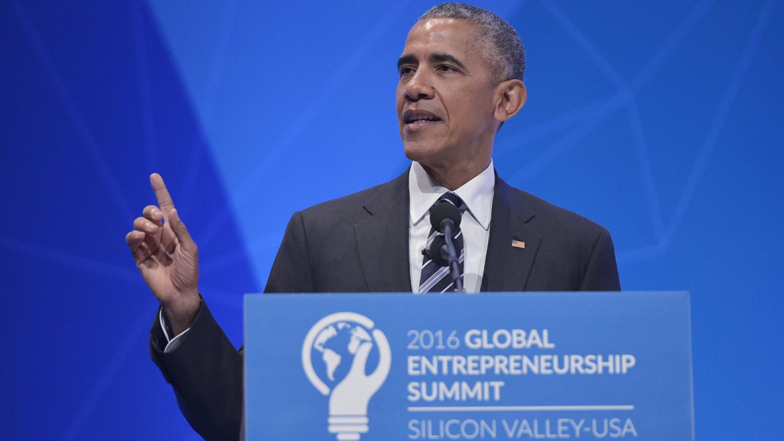 Obama durante la clausura de la Cumbre Global de Emprendedores de la Universidad de Stanford
