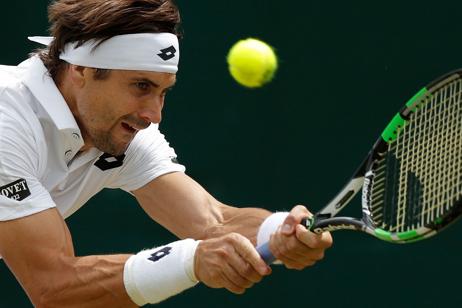 Ferrer durante el partido de tercera ronda ante Mahut.