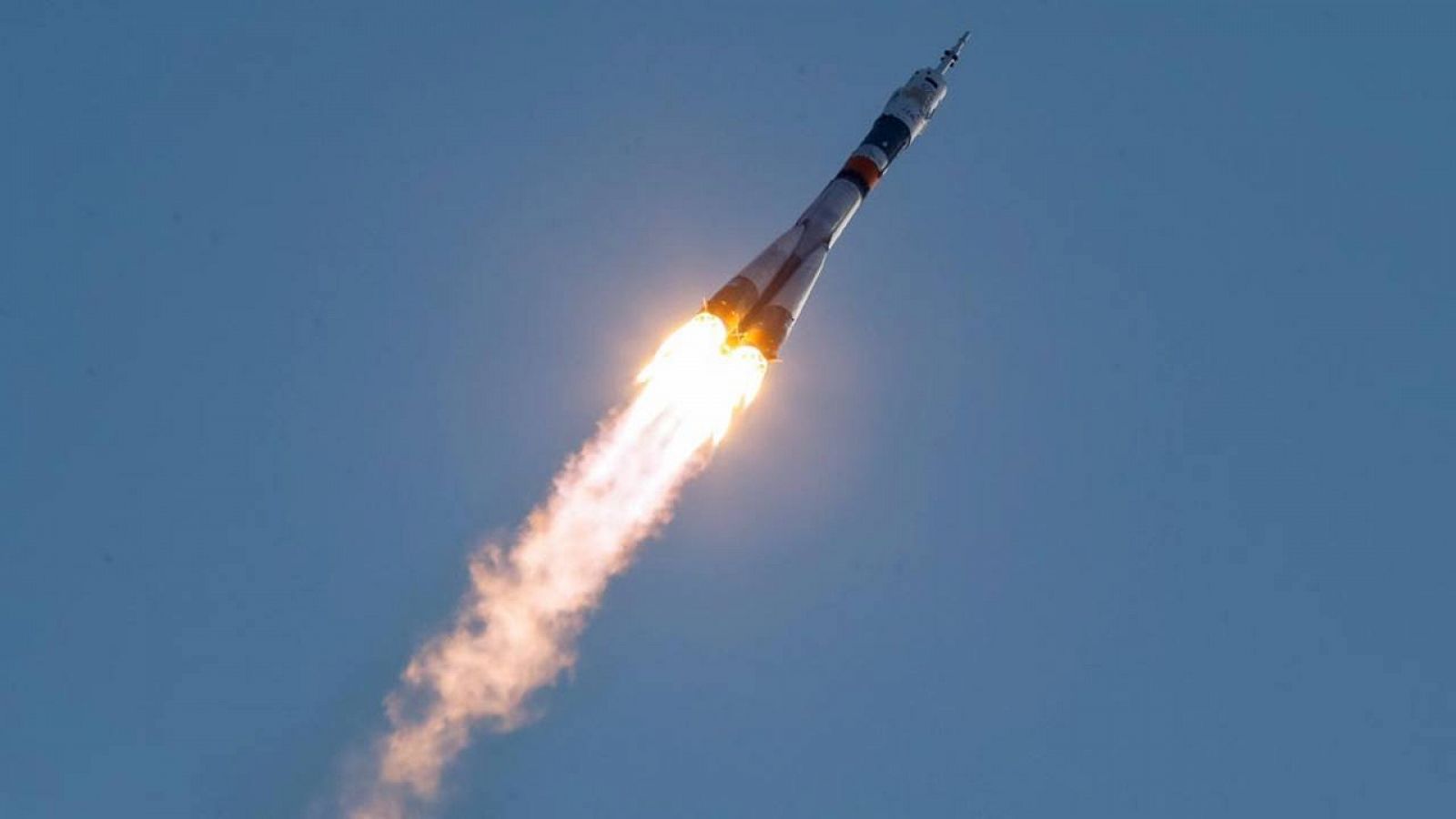El Soyuz MS, a su salida hacia la Estación Espacial Internacional