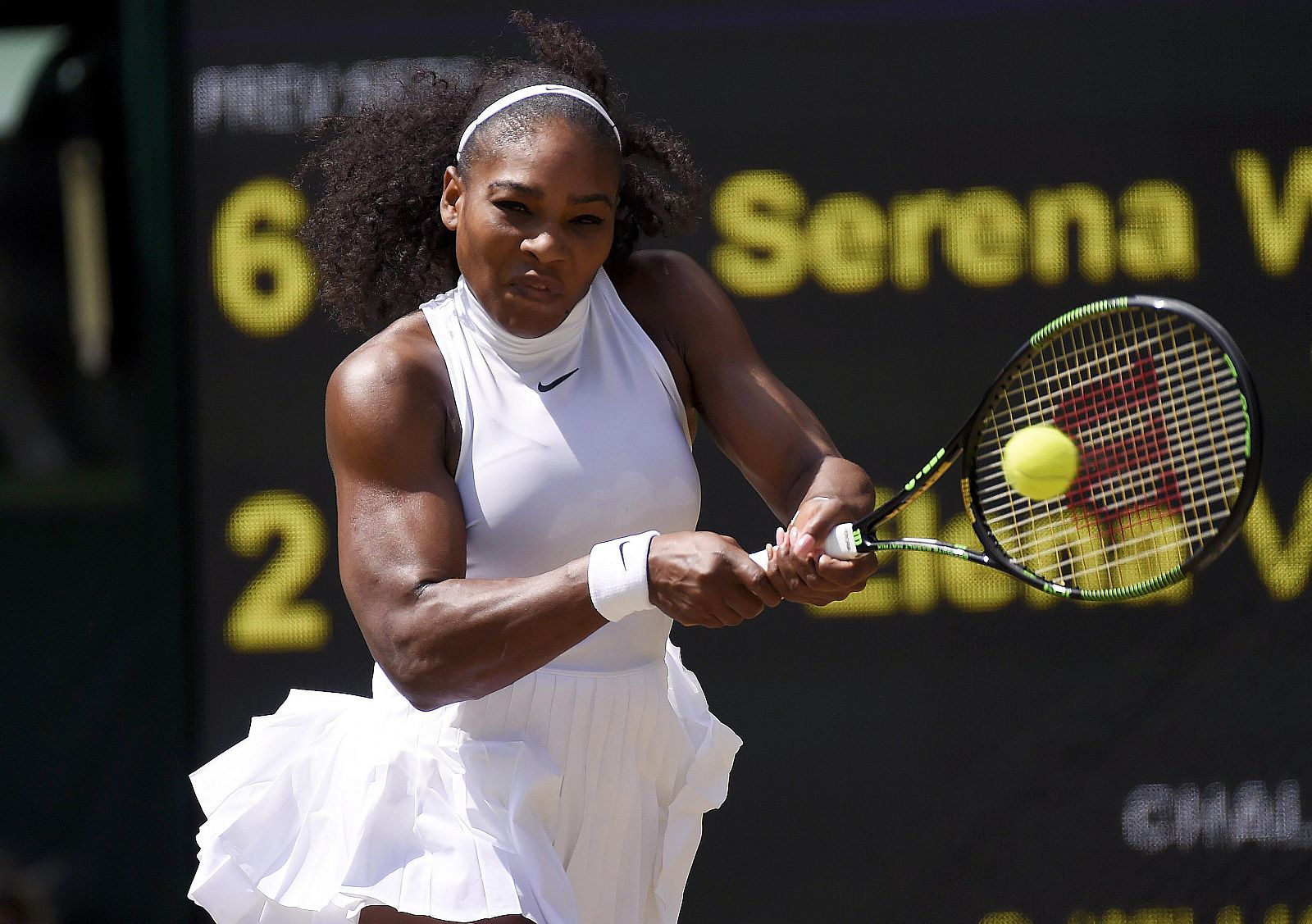 Serena Williams en la semifinal de Wimbledon