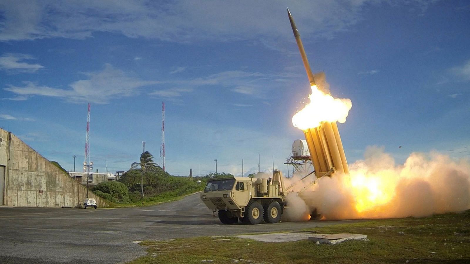 Imagen de archivo de una prueba realizada con el sistema de Defensa Terminal de Área a Gran Altitud (THAAD).