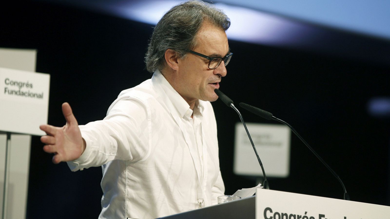 Artur Mas durante su intervención en la clausura del XVIII Congreso de CDC en Barcelona