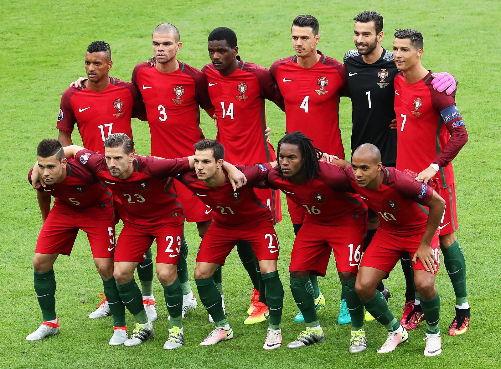 Once titular de Portugal en la final de la Eurocopa