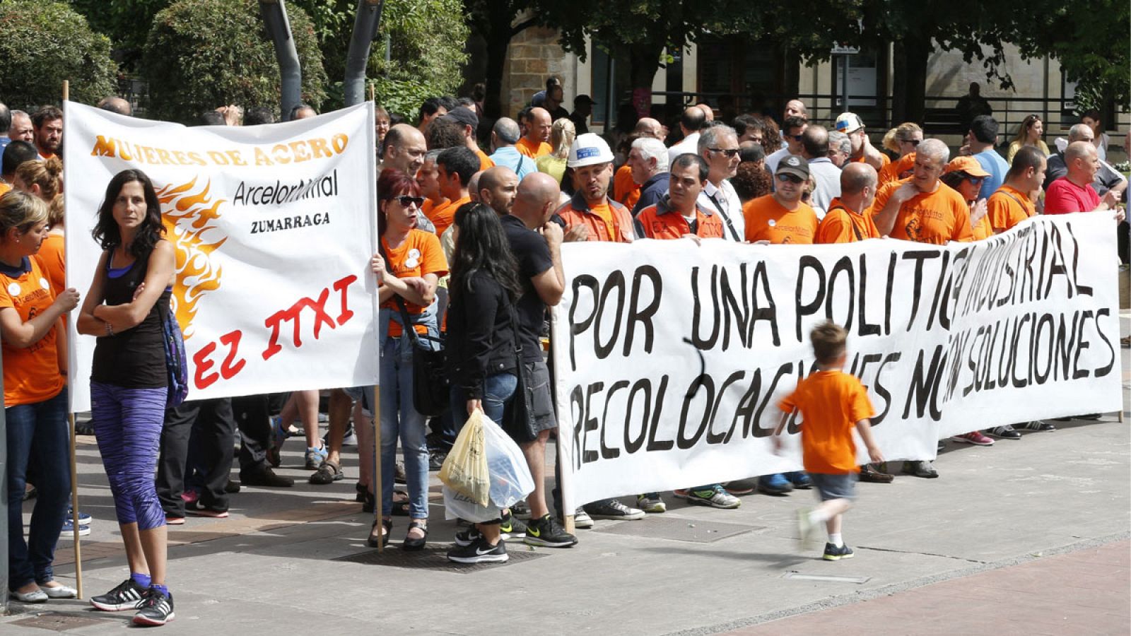 Protesta de los trabajadores de ArcelorMittal