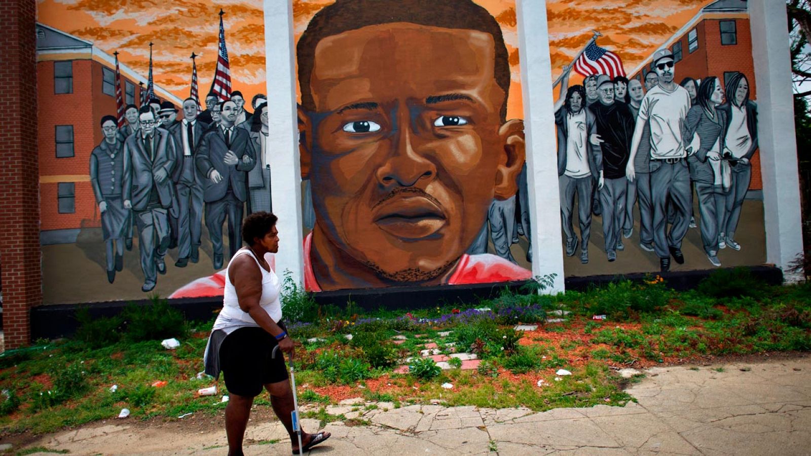 Mural sobre Freddie Gray en Baltimore