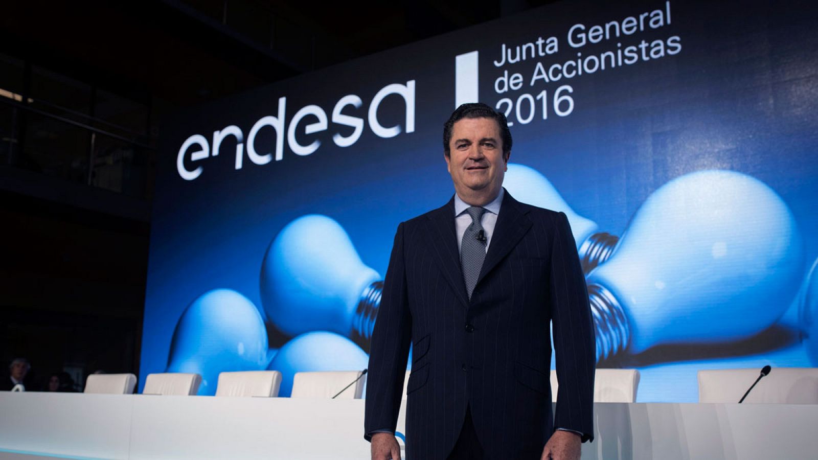 El presidente de Endesa, Borja Prado, en una junta general de accionistas