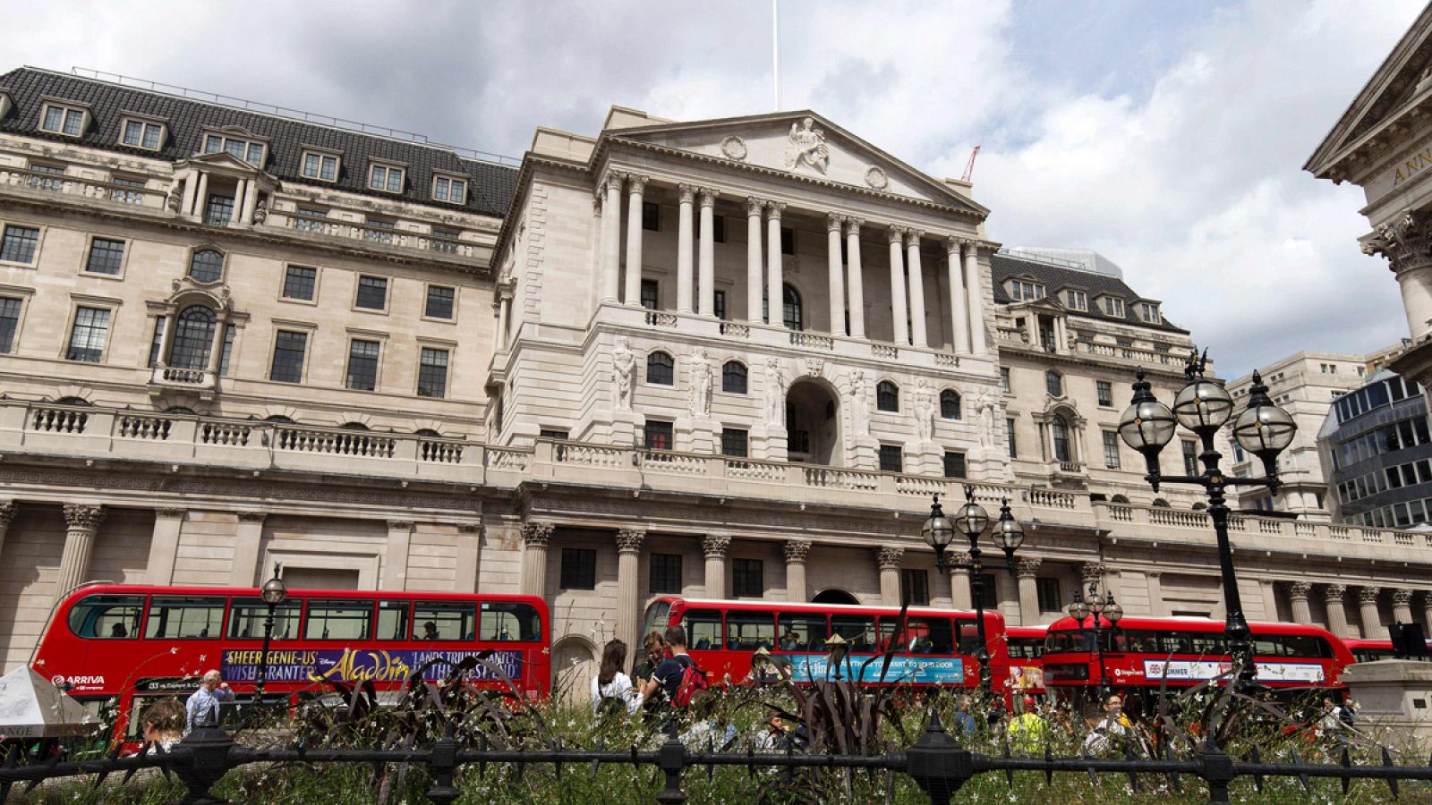 El edificio del Banco de Inglaterra en el centro de Londres