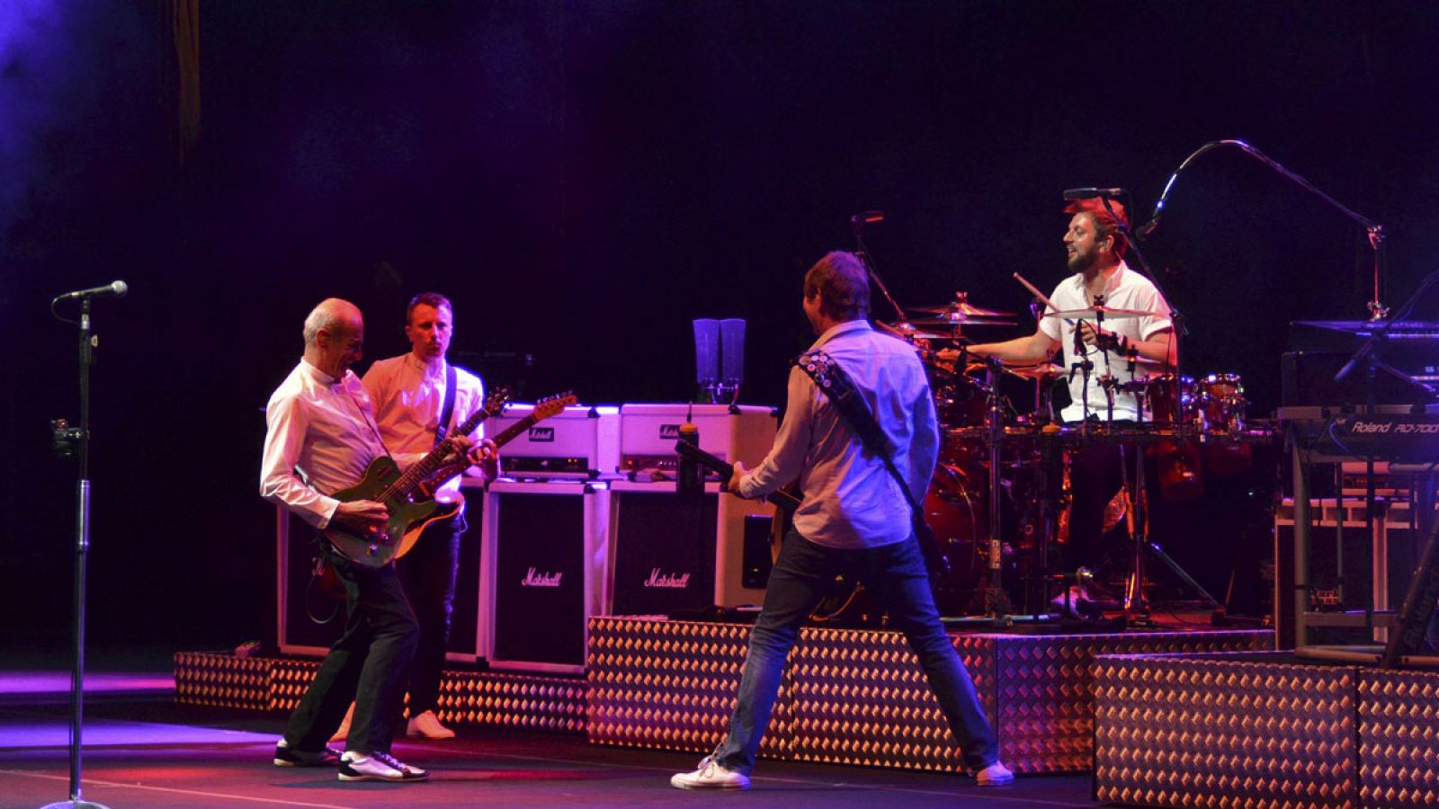 El grupo británico Status Quo durante el concierto que han ofrecido en el Starlite Festival que se celebra en Marbella, Málaga.