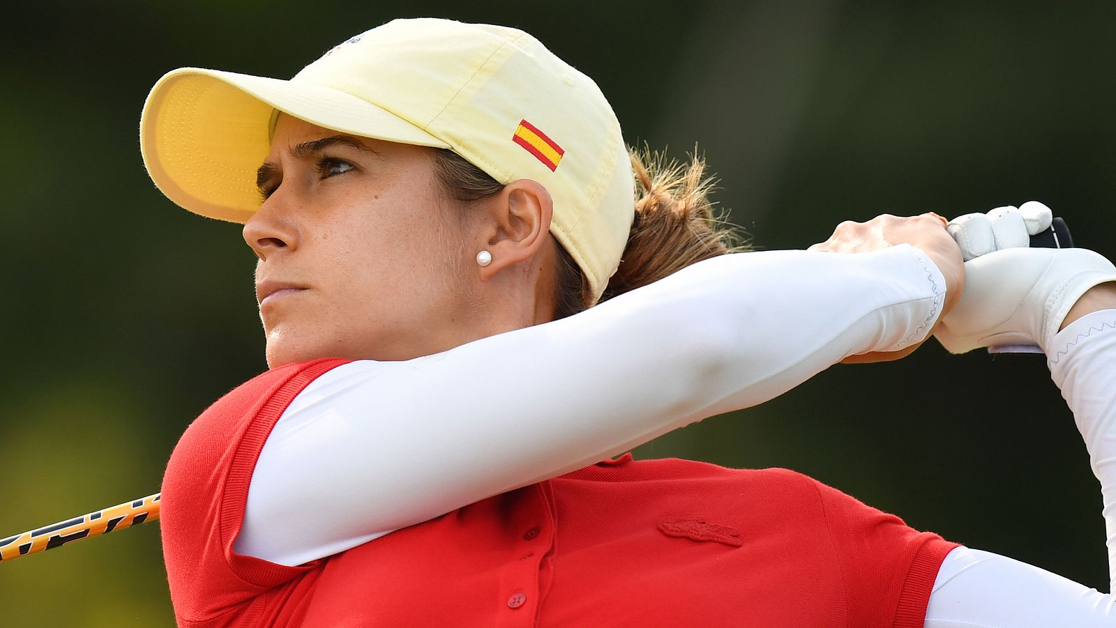 La golfista española Azahara Muñoz, en un momento de la jornada