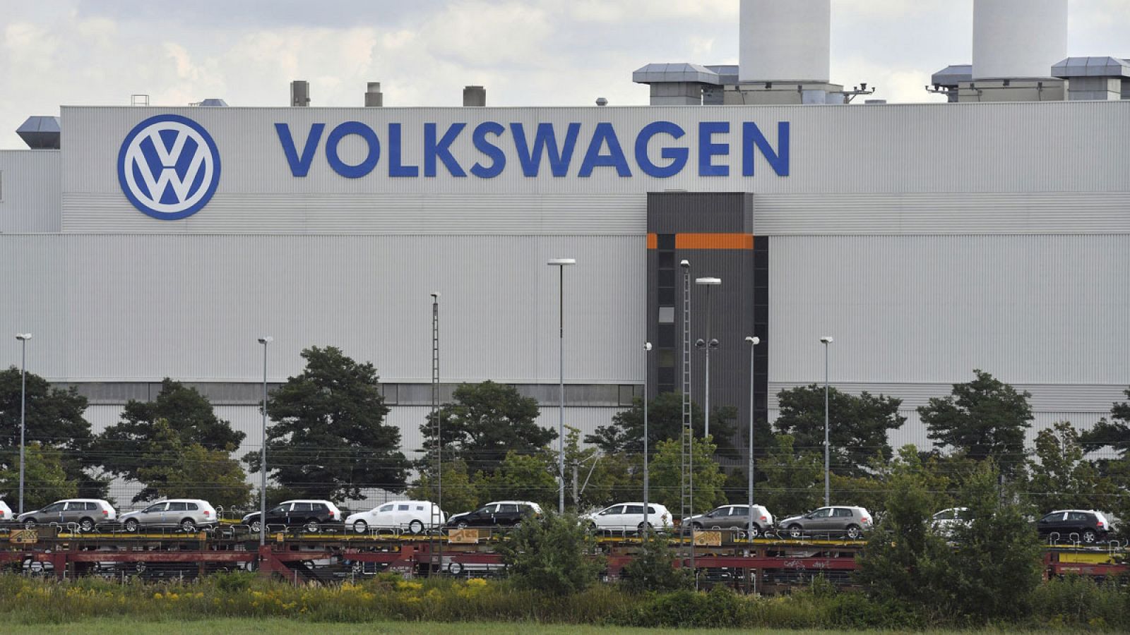 Vista de la planta del fabricante automovilístico Volkswagen en Zwickau (Alemania)