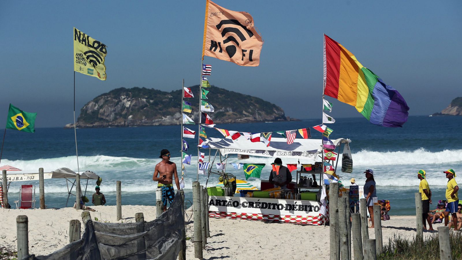 Vista de la 'Praia do Pepe' en el distrito Barra da Tijuca de Río de Janeiro durante los Juegos Olímpicos